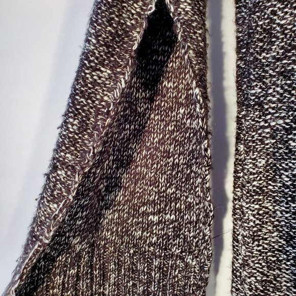 Womens Black and White Knit Long Cardigan - Picture 4 of 5